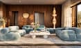 create a modern bedroom design with layout and furniture plan