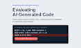 evaluate ai generated code and test llm coding responses
