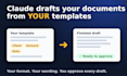 set up claude ai to draft documents from your own templates