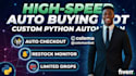 develop auto purchase bot, auto checkout bot, and pokemon bot