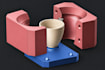 design ceramic slip casting mold, pottery plaster mold, 3d printable stl