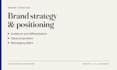 define your brand strategy, positioning and messaging