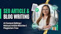 do SEO content writing, article writing and blog writing