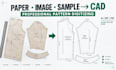 digitize paper, image and sample patterns into professional cad files