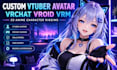 create custom vtuber avatar vrchat vrm 3d anime character rigging