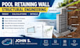 design pool retaining walls rebar and structural engineering plans