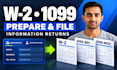 prepare and file w2, 1099nec and 1099misc forms