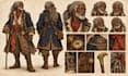 design a professional character reference sheet