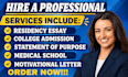 professionally edit your eras residency application and personal statement