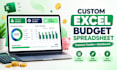 create a custom excel budget spreadsheet expense tracker and dashboard