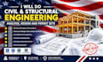 do civil and structural engineering analysis structural design permit set