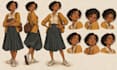 create character expression and pose sheets