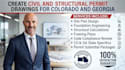 create civil and structural permit drawings for colorado and georgia