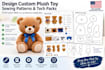design custom plush toy sewing patterns and tech packs