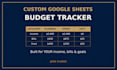 build a custom google sheets budget tracker