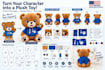 convert your character mascot into a plush toy design