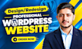 redesign wordpress, wordpress website development as wordpress developer