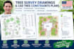 create tree survey drawings and cad tree constraints plans