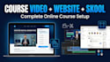 create, edit online course videos, design course website, setup skool community