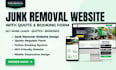 design junk removal website with quote and booking form