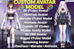 create anime vtuber model, vrchat avatar, vrm rigging, nsfw toggle, vseeface