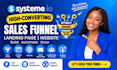 setup systeme io sales funnel landing page systeme io website systeme io funnel