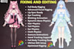 rig 3d vtuber model, vrchat furry avatar, animaze setup, obs studio streaming