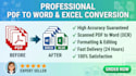 do professional data entry and file conversion