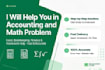 help you accounting and math problem with explanation