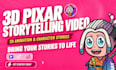 3d pixar storytelling video 3d cartoon ai animation 3d pixar style ai animation