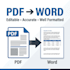 convert PDF to editable word docx accurately