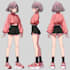 draw a character sheet or reference sheet design in anime