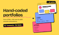 code a custom HTML CSS js portfolio with animations