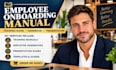 create an employee onboarding manual training guide and presentation handbook