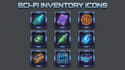 design hand painted sci fi 2d game assets and UI elements
