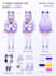 design an anime character reference sheet with ai