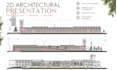 create 2d architectural presentation plans and sections