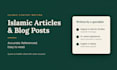 write well researched islamic articles posts with references