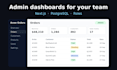 build an admin dashboard or internal tool with nextjs and postgresql