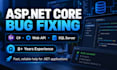 fix asp dot net core c sharp web API and sql server bugs