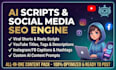 write viral ai scripts, high CTR titles, and SEO tags