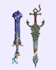 create weapon design and illustration