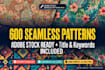 create 100 ai generated seamless pattern vector ready for adobe stock with title