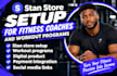 stan store setup for fitness coaches and workout programs