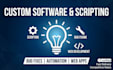 do custom software development, scripting, and bug fixing