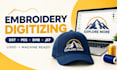 do embroidery digitizing, logo digitizing and convert to dst pes emb jef
