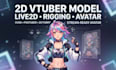2d vtuber avatar, live 2d model, live 2d vtuber rigging, png tuber, chibi