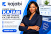 create your kajabi online course, kajabi website, coaching and course website