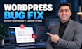 fix wordpress errors, bugs and website issues