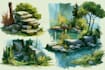 design detailed fantasy landscapes and environment